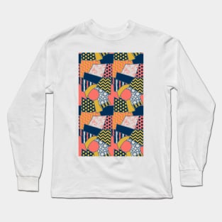 crazy quilt limited palette Long Sleeve T-Shirt